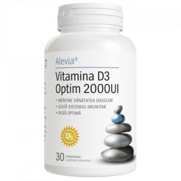 Vitamina D3 Optim 2000UI, 30 comprimate, Alevia
