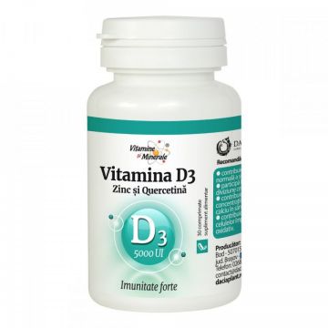 Vitamina D3 Zinc si Quercetina 30 comprimate