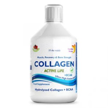 Colagen lichid hidrolizat Active Life 5000mg, 500ml, Swedish Nutra
