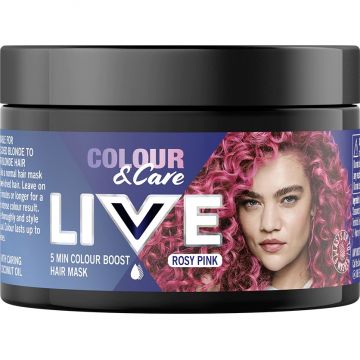 Masca de colorare si ingrijre Schwarzkopf Rosy Pink, 150ml, Live