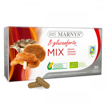 Mix de ciuperci Betaglucan Forte, 30 capsule, Marnys