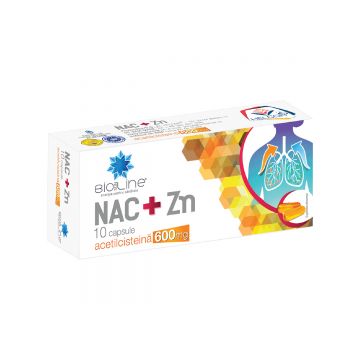 Nac+Zn 600mg, 10 capsule, BioSunLine