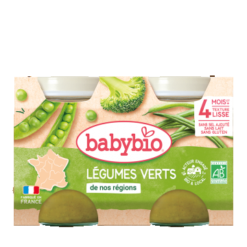 Piure bio din legume de gradina +4 luni, 2 x 130g, BabyBio