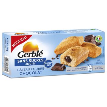 Prajitura umpluta cu ciocolata fara zahar adaugat, 150g, Gerble Expert Dietetic