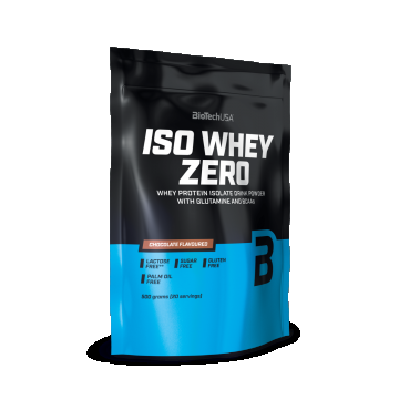 Pudra proteica cu aroma de ciocolata Iso Whey Zero, 500g, BioTechUSA