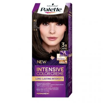 Vopsea crema permanenta Palette Intensive N2 (3-0) Saten inchis, 110ml, Schwarzkopf