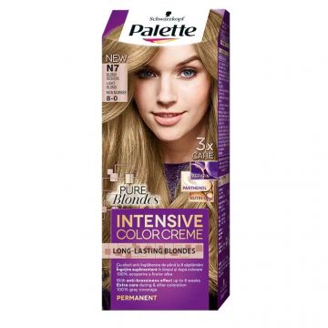 Vopsea crema permanenta Palette Intensive Pure Blondes N7 (8-0) Blond deschis, 110ml, Schwarzkopf