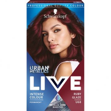 Vopsea de par Schwarzkopf Intense Urban Metallics U68 Ruby Glaze, 142.5ml, Live