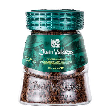 Cafea solubila liofilizata Decaf, 95g, Juan Valdez