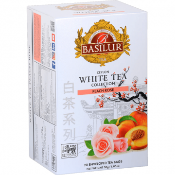 Ceai alb ceylon White Tea Collection piersica trandafir 1,5gx20dz - BASILUR