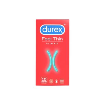 Durex Prezervative Feel Thin Slim Fit, 10 bucati
