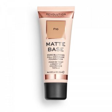 Fond de ten Makeup Revolution Matte Base (Concentratie: Fond de ten, Gramaj: 28 ml, Nuanta fond de ten: F 10)