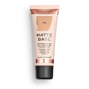 Fond de ten Makeup Revolution Matte Base (Concentratie: Fond de ten, Gramaj: 28 ml, Nuanta fond de ten: F 11)