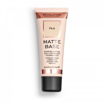 Fond de ten Makeup Revolution Matte Base (Concentratie: Fond de ten, Gramaj: 28 ml, Nuanta fond de ten: F 6.5)