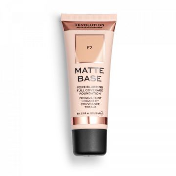 Fond de ten Makeup Revolution Matte Base (Concentratie: Fond de ten, Gramaj: 28 ml, Nuanta fond de ten: F 7)