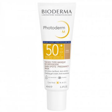 Gel-crema protectie solara coloranta Photoderm M SPF 50+, Bioderma (Concentratie: Crema, Gramaj: 40 ml)