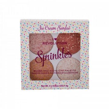 MAKEUP REVOLUTION I Heart, Paleta de make-up (Gramaj: 6 g, Concentratie: Trusa de farduri, Nuanta fard: Ice Cream Sundae)