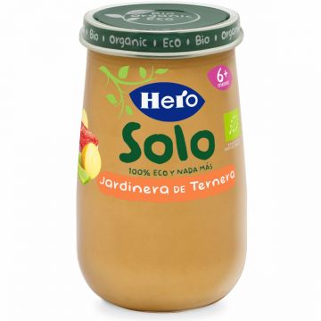 Meniu eco legume si vitel Solo pentru +6 luni, 190g, Hero Baby