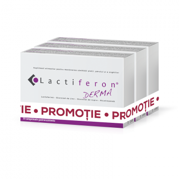 Pachet Lactiferon Derma 2+1, 30 comprimate, Meditrina Pharmaceuticals