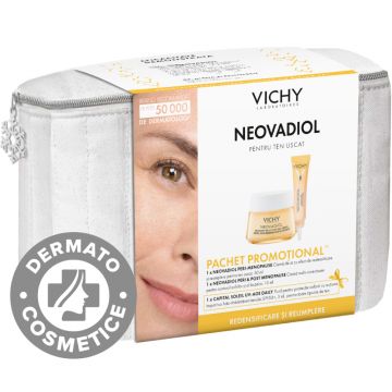 Pachet Neovadiol Peri-Menopause pentru ten sensibil, 50ml + 15ml, Vichy