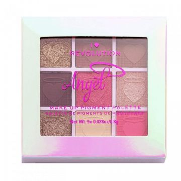 Paleta fard Makeup Revolution, I Heart Revolution, Eyeshadow Palette, 7,2 g (Nuanta fard: Angel)
