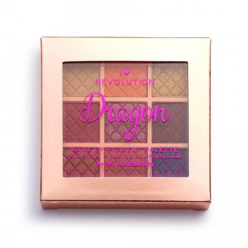 Paleta fard Makeup Revolution, I Heart Revolution, Eyeshadow Palette, 7,2 g (Nuanta fard: Dragon)