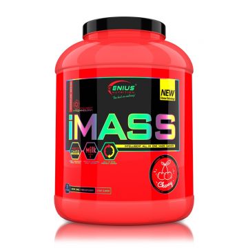 Proteine din zer iMass cu aroma de cirese, 2500g, Genius Nutrition