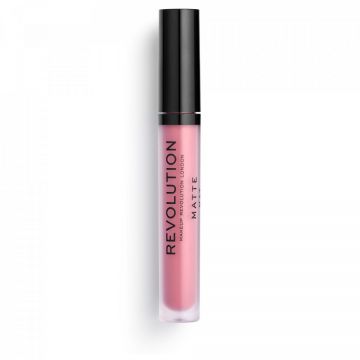 Ruj lichid Makeup Revolution, Matte, Vegan, 3 ml (Nuanta Ruj: 116 Dollhouse)