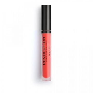 Ruj lichid Makeup Revolution, Matte, Vegan, 3 ml (Nuanta Ruj: 130 Decadence)
