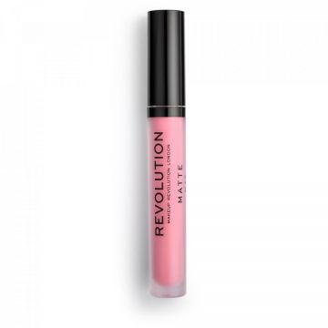 Ruj lichid Makeup Revolution, Matte, Vegan, 3 ml (Nuanta Ruj: 137 Cupcake)