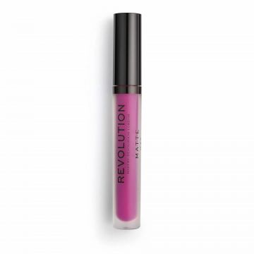 Ruj lichid Makeup Revolution, Matte, Vegan, 3 ml (Nuanta Ruj: 145 Vixen)