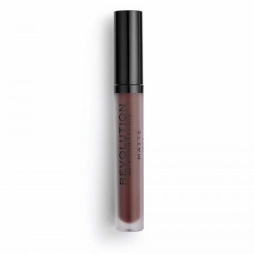 Ruj lichid Makeup Revolution, Matte, Vegan, 3 ml (Nuanta Ruj: 149 Plum)