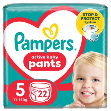 Scutece Active Baby Pants 11-17 kg, Marimea 5, 22 bucati, Pampers