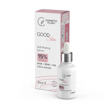 Ser pentru peeling cu AHA+BHA+HA si extract de citrice Good Skin, 30ml, Cosmetic Plant