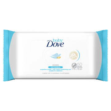 Servetele umede Rich Moisture Baby, 50 bucati, Dove