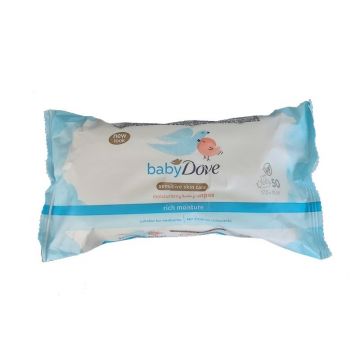 Servetele umede Sensitive Baby, 50 bucati, Dove