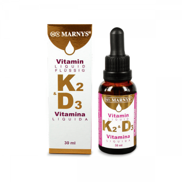 Vitamina K2 + D3 Lichidă (Mk7® + Colecalciferol), 30 ml, Marnys