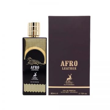Afro Leather Maison Alhambra, Apa de Parfum Unisex, 80 ml (Concentratie: Apa de Parfum, Gramaj: 80 ml)