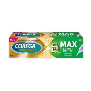 Crema adeziva pentru proteza dentara Max Fixare + Mentol Corega, 40 g, Gsk