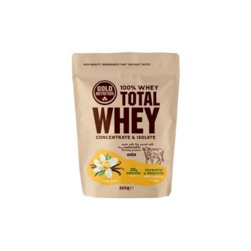 Gold Nutrition Pulbere Proteica Total Whey Vanilie, 260g