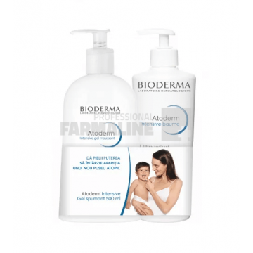 Bioderma Pachet Atoderm Intensive Gel Spumant 500 ml + Balsam Emolient 500 ml