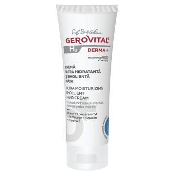 Crema de maini ultra hidratanta si emolienta Gerovital H3 Derma+, 100 ml