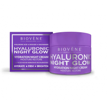 Crema hidratanta de noapte Hyaluronic Night Glow, 50ml, Biovene