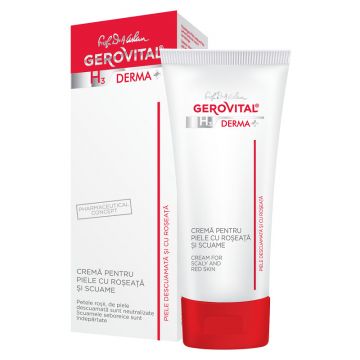 Crema pentru piele cu roseata si scuame Gerovital H3 Derma+ (Concentratie: Tratament pentru fata, Gramaj: 50 ml)