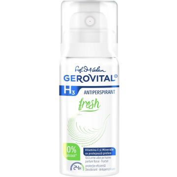 Deodorant-antiperspirant H3 Classic Fresh, 40ml, Gerovital