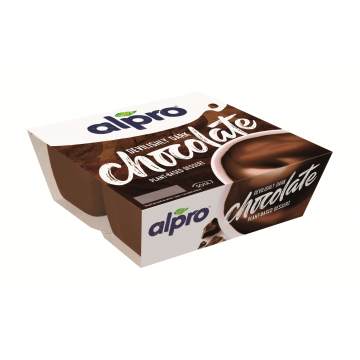Desert din soia cu ciocolata neagra, 4 x 125g, Alpro