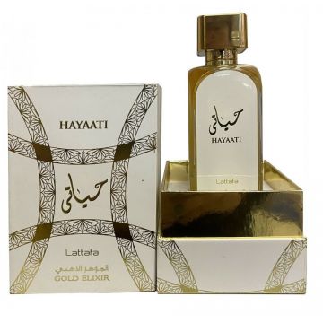 Lattafa Perfumes Hayaati Gold Elixir Apa de Parfum, Femei, 100ml (Concentratie: Apa de Parfum, Gramaj: 100 ml)
