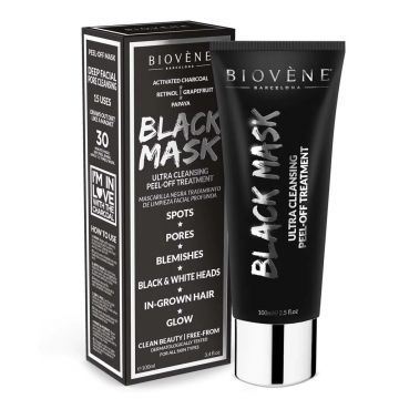 Masca neagra pentru curatare profunda peel-off Black Mask, 100ml, Biovene