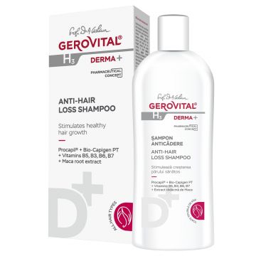 Sampon anticadere Gerovital H3 Derma+ (Concentratie: Sampon, Gramaj: 200 ml) Sampon anticadere Gerovital H3 Derma+ (Concentratie: Sampon, Gramaj: 200 ml)