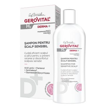 Sampon pentru scalp sensibil Gerovital H3 Derma+ (Concentratie: Sampon, Gramaj: 200 ml)